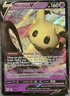 Pokemon TCG -  Mimikyu V Holo Ultra Rare - 068/172 - Brilliant Stars • $1.20