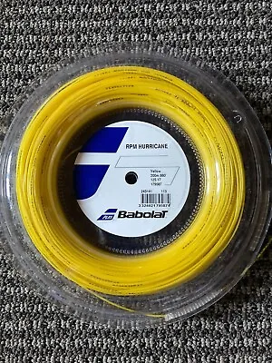 Babolat RPM Hurricane Yellow Reel 17G 1.25mm 660ft 200m Tennis String • $139.95