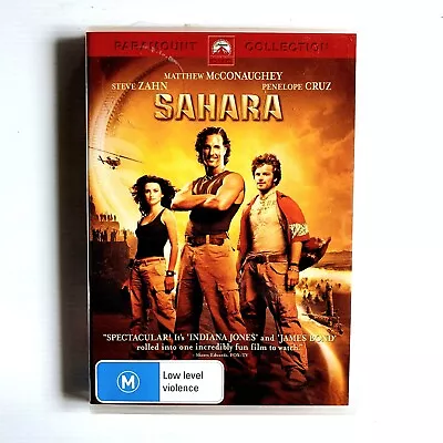 Sahara DVD 2005 Action Adventure Matthew McConaughey Penelope Cruz Region 4 • $15.88