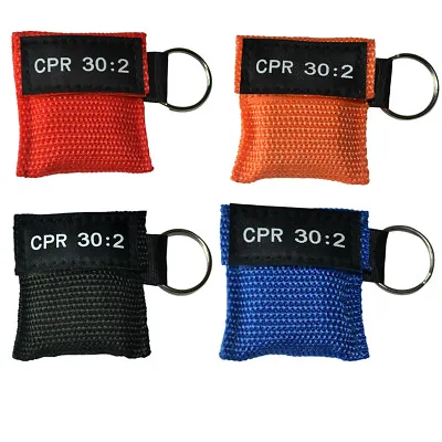 4pcCPR Face Shield First Aid CPR  30:2 Training Keyring CPR Keychain 4 Color • £6.10