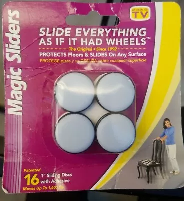 Magic Sliders  Plastic  Floor Slide  Gray  Round  2-3/8 In. W 4 Pk Self Adhesive • $6.99