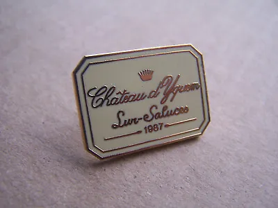 Rare Pin's Wine Chateau YQUEM 1987 Lur Saluces SAUTERNES 1st Cru Wine Burgundy • £12.36