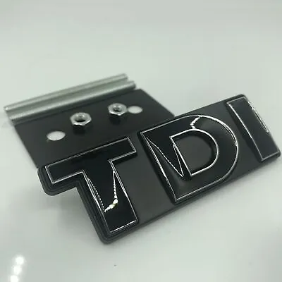 Black TDI Front Grill Grille Emblem Badge Decal For Golf Jetta Polo MK Scirocco • $12.42