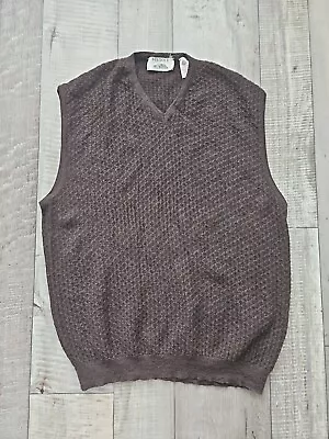 Fiesole Italy Mens Brown Wool Vest Size L Read Descript • $20
