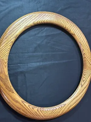 Vintage Round Classic Solid Oak Wood 15.5” Art Frame 12”opening McNeil USA • $149.95