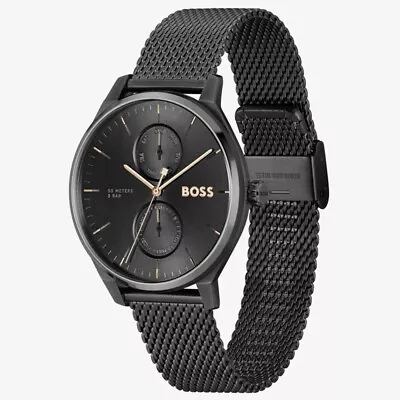 BOSS 1514105 Men's Tyler Mesh Strap Watch Black   • £129.99