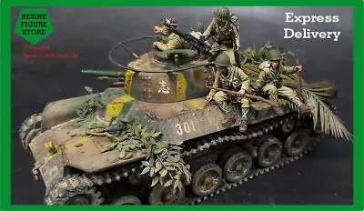 1/35 Resin Figure Kit 5 Japanese Soldiers Tank Riders WWII (no Tank) Unpainted • $28.25