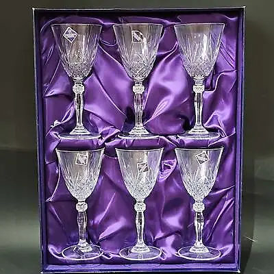 Edinburgh Crystal Wine Glasses. Set Of 6. 175ml. Boxed. • £99.99