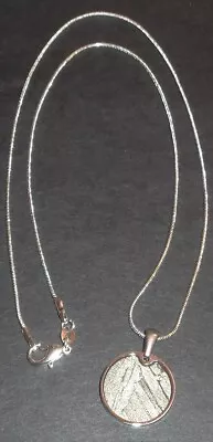 Meteorite Pendant Laser Cut Seymchan Gem & 20 Inch Silver Chain Necklace • $34.99