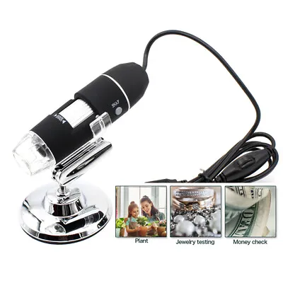1600X Zoom In Digital Monocular Microscope USB Camera Focus For Adult/Children  • $19.99