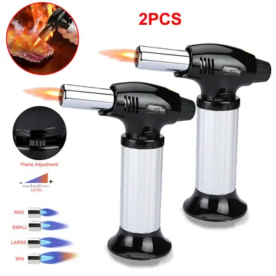 1/2pc Refillable Gas Micro Mini Torch Cigar Lighter Soldering Welding Adjustable • $16.49