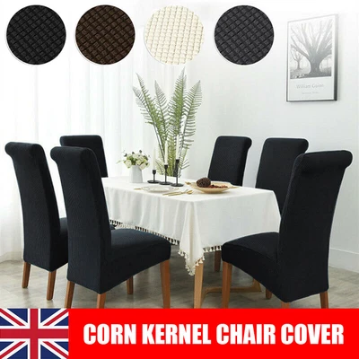 £2.49 • Buy Large Size Stretch Dining Chair Covers Seat Chair Covers Removable Slip Covers