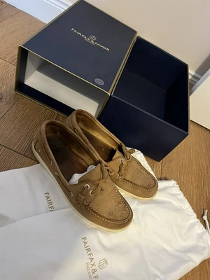 £85 • Buy Fairfax & Favor Salcombe Deck Shoes In Tan Nubuk Size UK 4 (EU 37)
