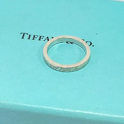 £149.99 • Buy Tiffany & Co Genuine New York Fifth Avenue Gift Idea Silver Ring Size Eu 51 Uk L