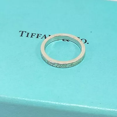£149.99 • Buy Tiffany & Co Genuine New York Fifth Avenue Gift Idea Silver Ring Size Eu 51 Uk L