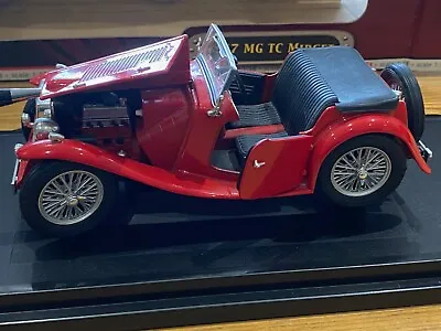 Road Signature 1:18 Scale Red 1947 MG TC Die Cast Metal Model Car Mint Condition • £44