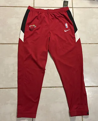 NIKE MIAMI HEAT NBA Warm Up Pants Player-Issue Breakaway AV0847-608 Men 3XL-TALL • $109.99