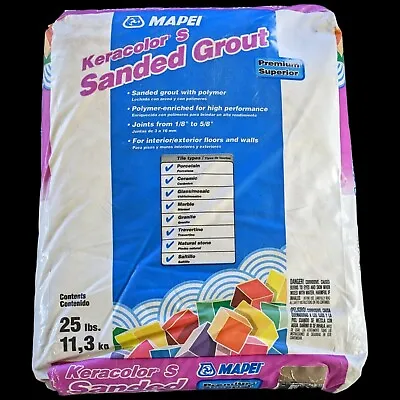 25 Pound Bag Of Mapei Keracolor Mocha Brown S Sanded Grout • $59.98