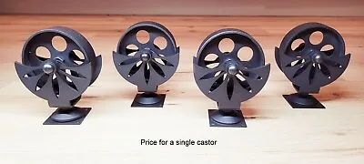 Industrial Furniture Swivel Metal Castors Casters Wheels Vintage Black 130 Mm • $14.92