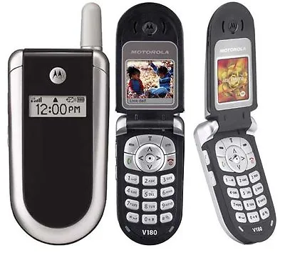 Motorola V186/v180 Gsm 2g Only Mobile Cell Phone Pocket Cellular Black Flip Flop • $47.22