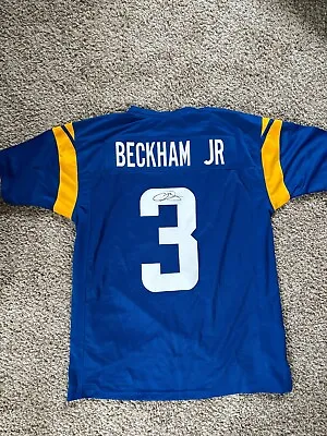 Odell Beckham Jr. LA Rams Signed Pro Cut Jersey  #3 Beckett Authentication   • £125.47