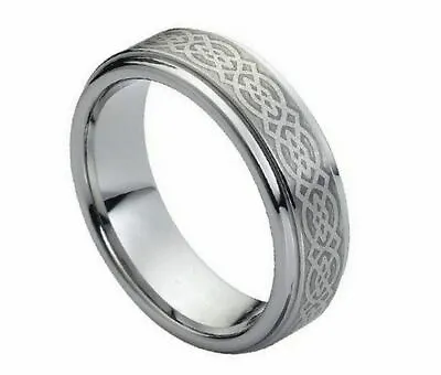 6mm Men's Or Ladies Celtic Knot  Design Tungsten Carbide Wedding Band Ring • $31.20