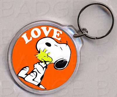 £1.25 • Buy SNOOPY LOVE Round Keyring - DOUBLE SIDED!
