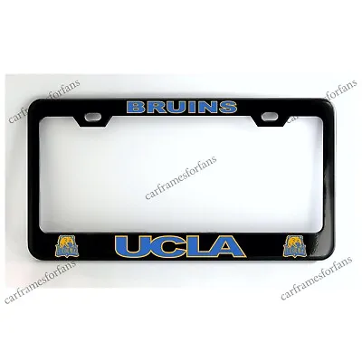 UCLA BRUINS Black License Plate Frame Custom Made Of Powder Coated Metal • $29.99