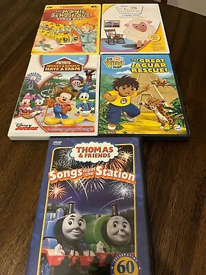 5 Children's DVD Lot- Thomas Diego Baby Einstein Mickey Magic School Bus • $10