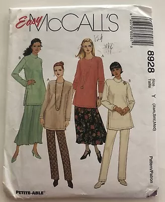 Easy McCall's Pattern 1997 #8928 Misses' Tunic Pants & Skirt Size Xsm-Med Uncut • $7.19
