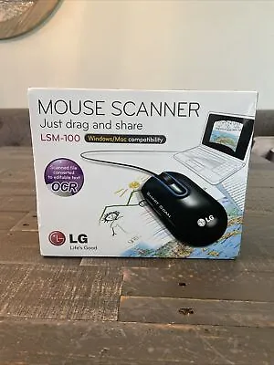 LG Smart Scan Black Computer USB 1200 DPI Mouse Model LSM-100 Scanner JH6 • $22.49