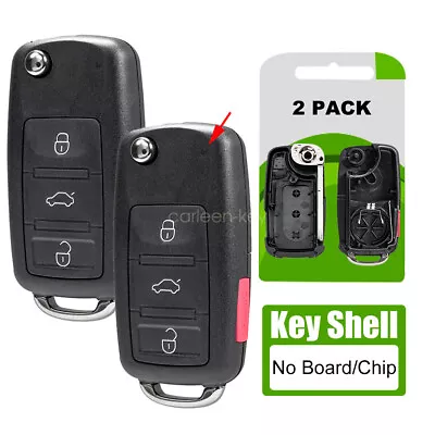 2 Keyless Entry Remote Key Shell Case Fob 4 Buttons For Volkswagen NBG010206T • $14.85