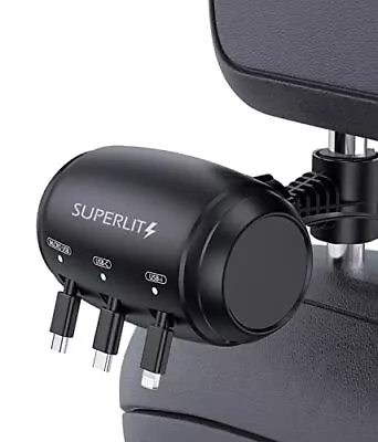 SUPERLIT Multi Car Retractable Backseat 3 In 1 Car Charging Station Box Compati • $39.68