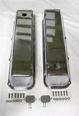 Big Block Ford Tall Polished Aluminum Valve Covers 429 460 BBF With Hole BBF • $94.87