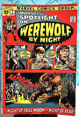 Marvel Spotlight #2 (1972) KEY: 1st App Werewolf By Night / MCU • $500