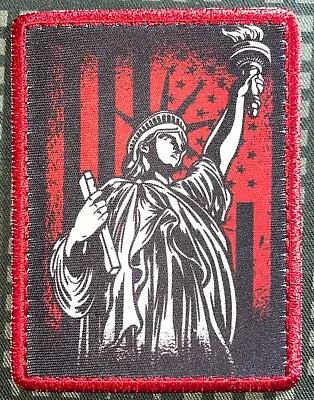 USA Flag Statue Of Liberty Patch Sublimation Iron-On Handmade New A498 • $4.90