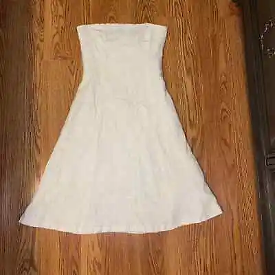 Shoshanna Strapless Lace Fully Lined Back Zip White Dress - Size 8 • $45