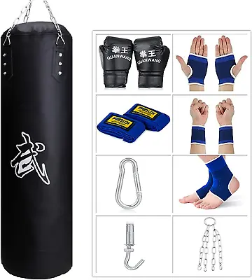 Punching Bag For Man Women Kids Indoor/Garden Boxing Bag Unfilled Heavy Bag Set • $56.99