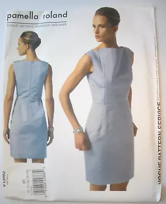 VOGUE V1340 Pamela Roland Misses Lined Sheath Dress Sewing Pattern Size 8-16 UC • $9.99