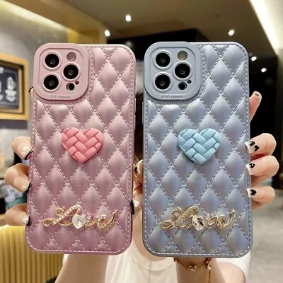 $14.99 • Buy For IPhone 13 Pro Max XS 12 11 XR 8 Plus Cute Girl Love Shockproof Diamond Case