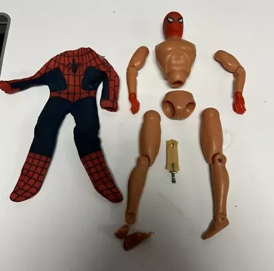 Vintage Spiderman 1974 Mego Corp Original 8  Action Figure Spider-Man For Parts • $32