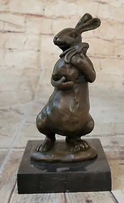 Vienna Bronze Rabbit W/ Baby Bronze Sculpture Statue Christmas Special SALE • $349