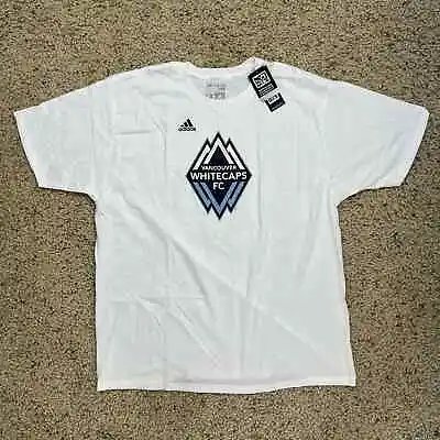 Adidas Vancouver Whitecaps FC T-Shirt Men’s 2XL White Short Sleeve Soccer MLS • $14.99