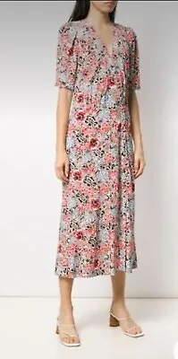 NWOT $698 Veronica Beard SZ 12 Silk Mika Multi Floral Midi Dress • $99.99