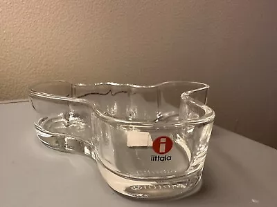 Vintage Alvar Aalto Iittala Finland Clear Glass Vase • $84