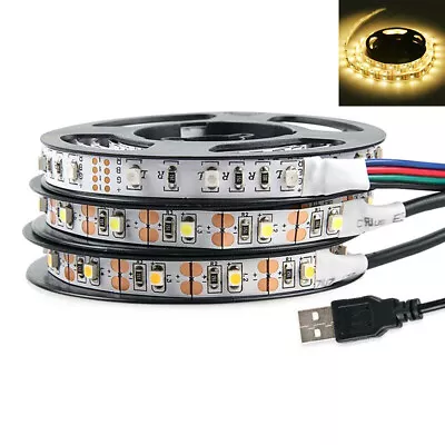 0.5/1/2/3/4/5m LED Strip Lights Waterproof 3528 SMD LEDs 5V USB Strip Lamp NEW • $11.96