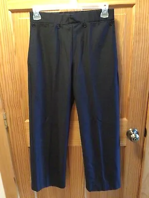 Amish Mennonite Hand Made Black 5-Button Broadfall Pants W31 EUC Plain Clothing • $14.99