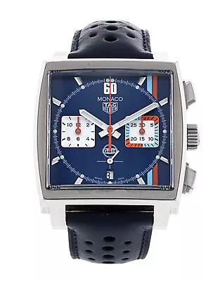Tag Heuer Monaco CBL2115.FC6494 Steel Blue Dial 39mm Watch • £5500