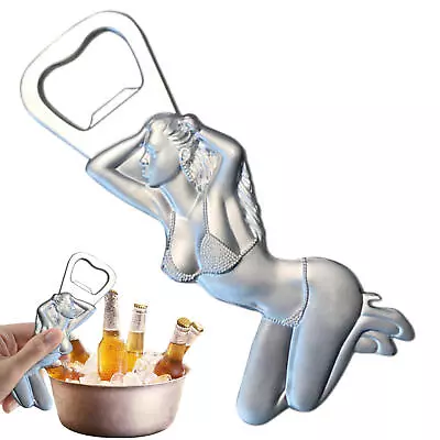 Fridge Magnet Bottle Opener Zinc Alloy Bikini Girl Shape Beer Soda Bottle Opener • $9.01