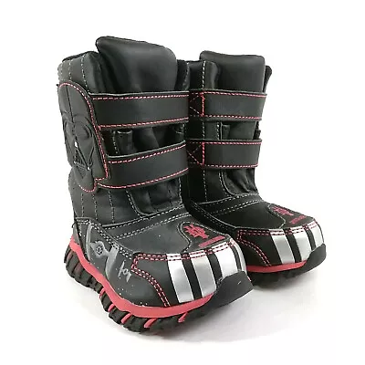 Star Wars Darth Vader Snow Boots  Boys Size L (9/10) Red Black • $10.98